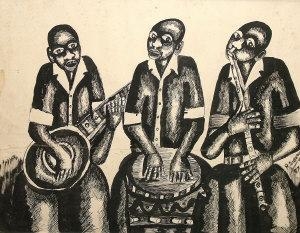 Three musicians - Peter Sibeko