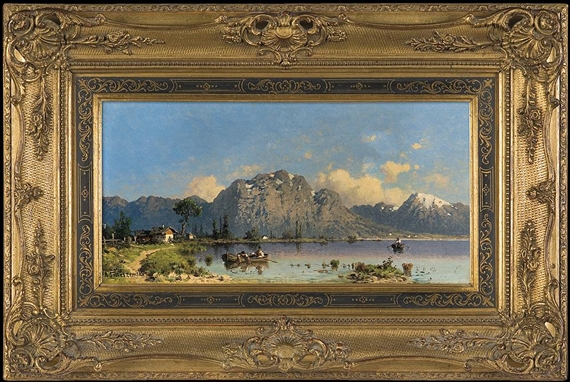 At Alpian lake by Aleksander Piotr Swieszewski