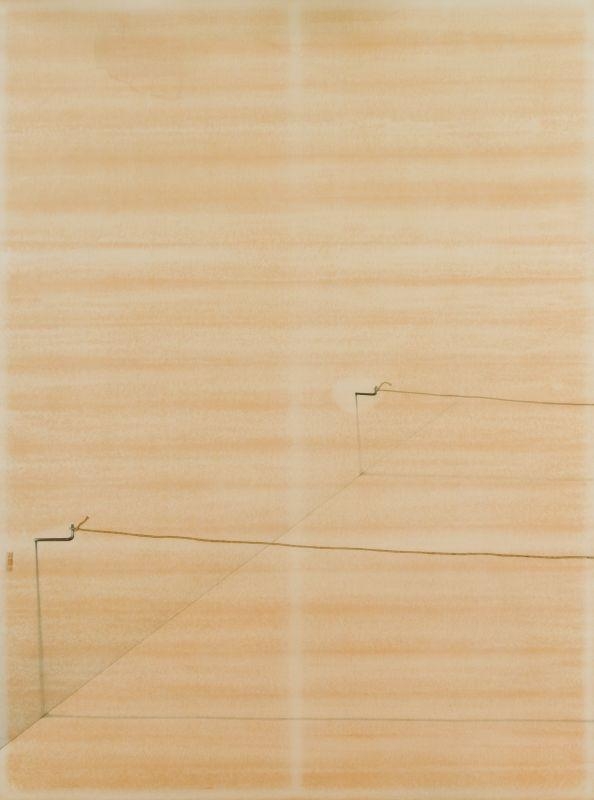 Artwork by Costas Tsoclis, Untitled, Made of Paper, metal and string on canvas