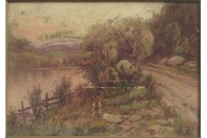 LANDSCAPE WITH POND by Daniel Folger Bigelow