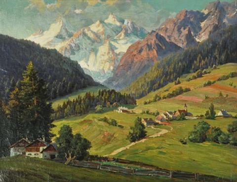 Alpine Landscape by R. Hofer