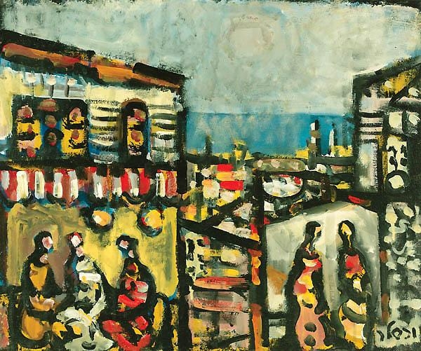 Artwork by Jacob Wexler, Women in Landscape, Made of oil on canvas