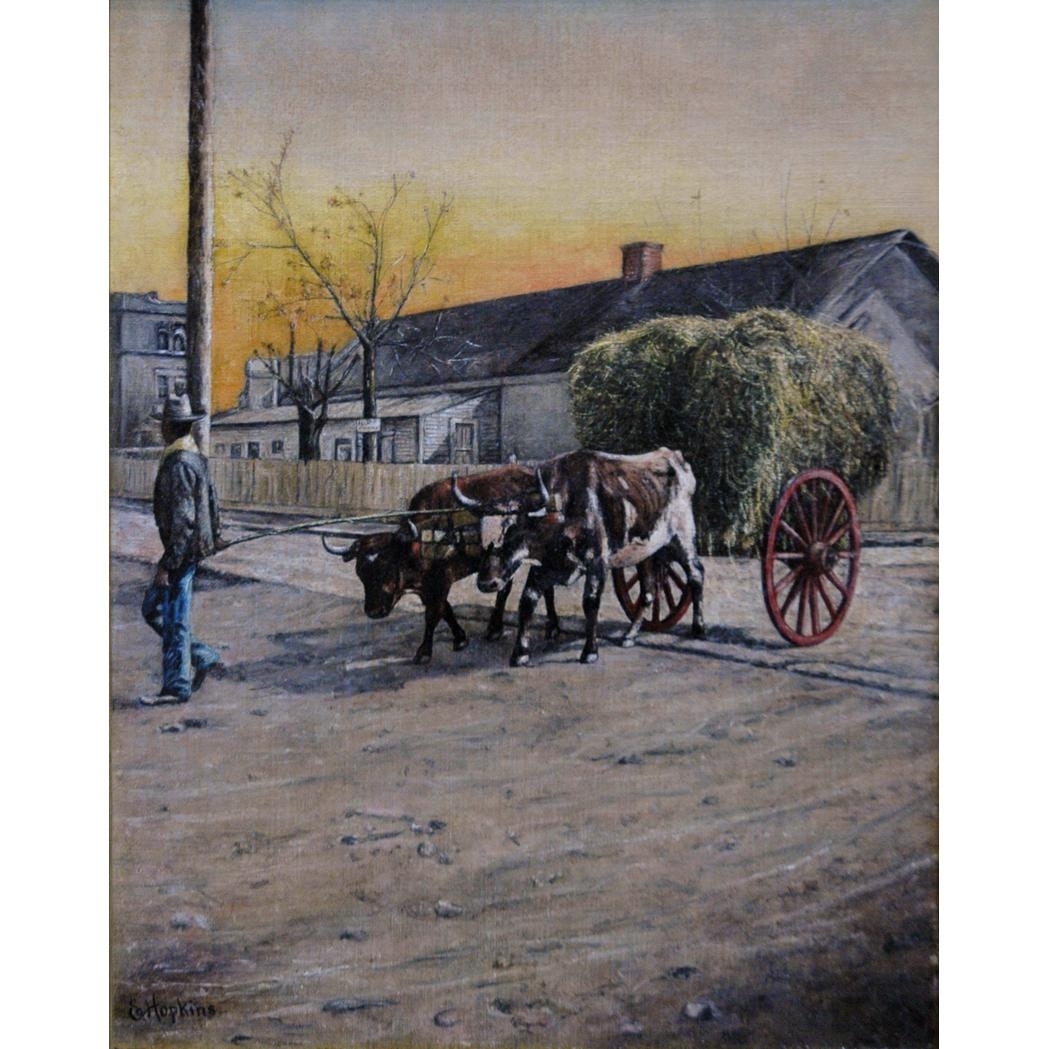 Artwork by Owen J. Hopkins, The Haywain, Made of Oil on canvas laid down to masonite