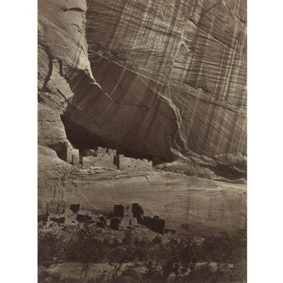 ANCIENT RUINS IN THE CAÑON DE CHELLE, N.M. by Timothy H. O'Sullivan, 1873