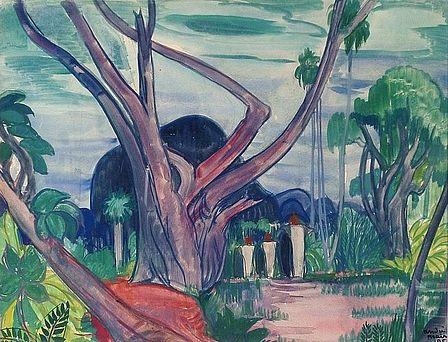 Artwork by André Maire, LE CONVOI D’ÉLÉPHANTS, Made of Gouache