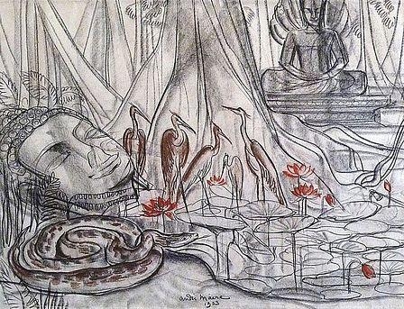 VESTIGES DE TEMPLE DANS LA JUNGLE