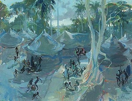 VILLAGE EN AFRIQUE by Guy Huze