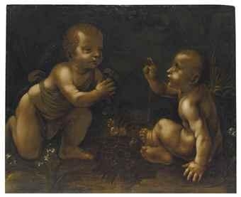The Meeting of Christ and the Infant Saint John the Baptist by Leonardo da Vinci, 17th Century