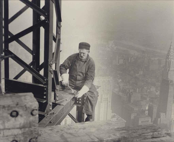 Empire State Building under Construction by Lewis Hine, 1930