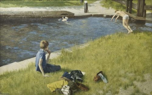 Artwork by Patrick Hennessy, 'Sean Alone', Made of Oil on canvas