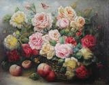 Still life with roses and peaches - Jenny Godfrain