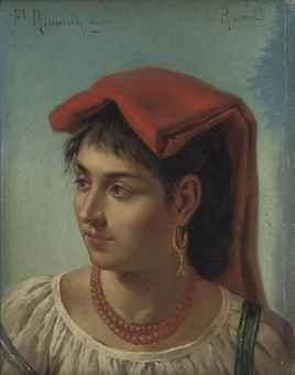 A peasant girl by F. Rinaldi
