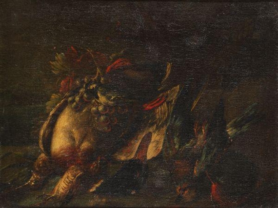 Still life of a mallard by German School, 18th Century, late 18th century