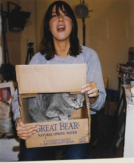 Chan Marshall ("Cat Power") with Cat by Dan Graham, 2001