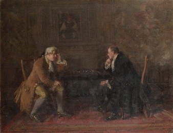 A game of chess - George Ogilvy Reid