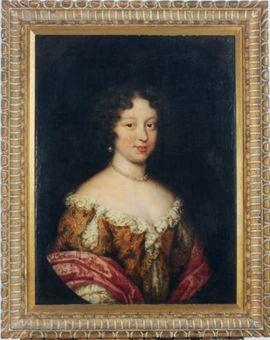 Portrait of a lady wearing pearls by Jacob Ferdinand Voet