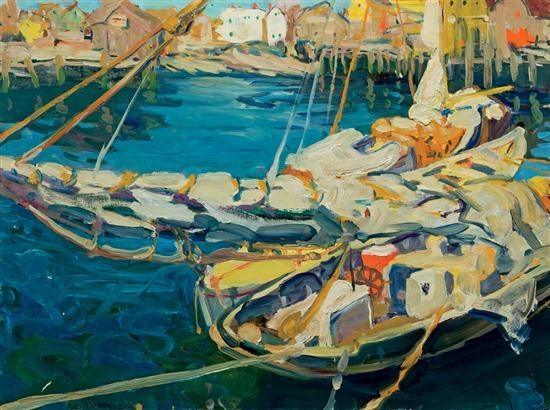 Jane Peterson | Boats in Gloucester Harbor | MutualArt