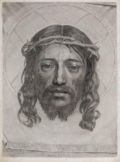 Le Sainte Face (Veronica's Veil) by Claude Mellan, 1649