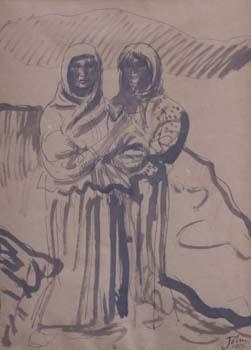 Two Gipsy Women by Augustus Edwin John, 1925