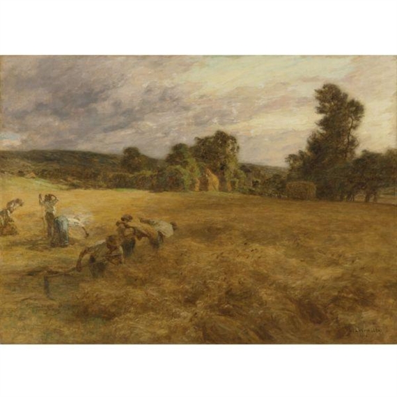 L'orage en Moisson by Léon-Augustin L'Hermitte, 1906