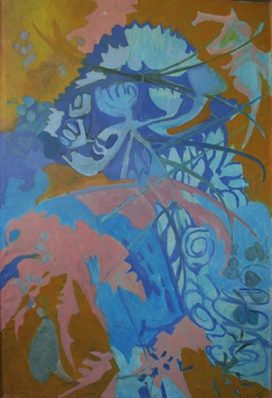 TWO WORKS: THISTLE STUDY; CRANES ON A DARK LAKE