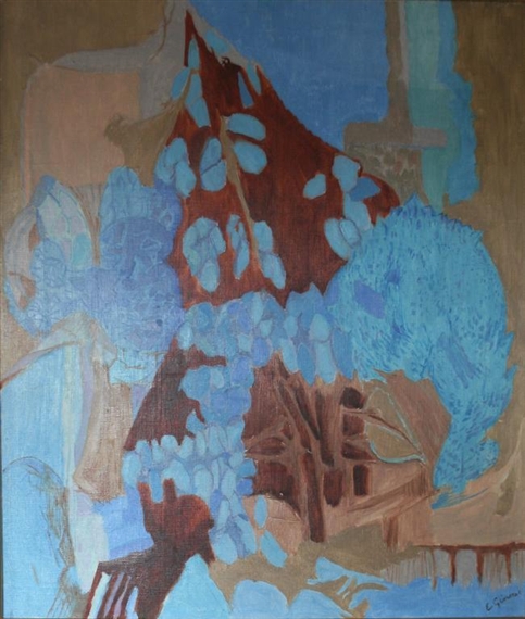 BLUE AND BROWN by Edna Ginesi