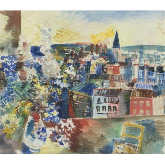 Vue depuis l'atelier de Jean Dufy by Jean Dufy, circa 1924-1925