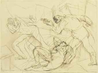 Die Affäre Mielzynski by George Grosz, circa 1912-1913