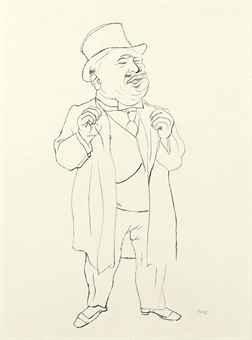 Man in Top Hat (recto); Study of a Man (verso)