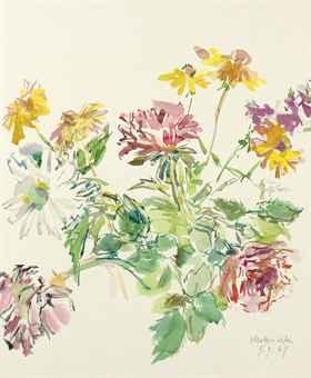 Oskar Kokoschka (1886-1980)  Blumen by Oskar Kokoschka, 1967