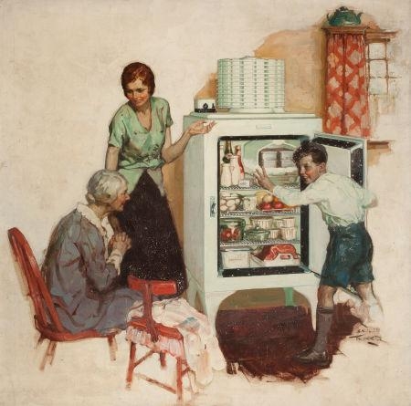 Artwork by Saul Tepper, The New Fridge, Made of Oil on canvas