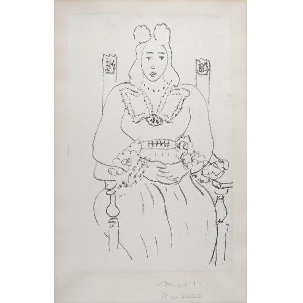 Femme assise au costume by Henri Matisse, 1942-1943