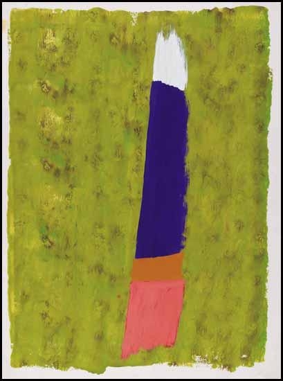 Artwork by Jack Bush, Purple Thrust, Made of gouache on paper