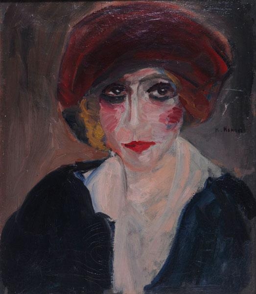 Artwork by K. Honart, Portrait of a lady, Made of Oil on canvas