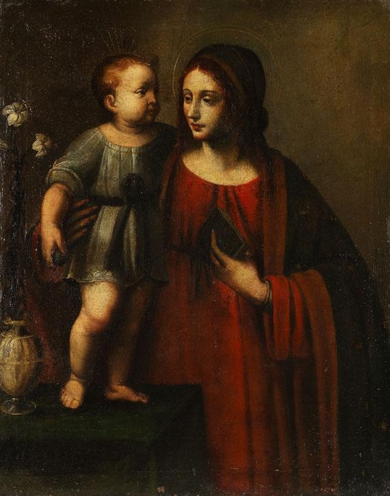 Umkreis - Madonna mit Kind by Bernardino Luini