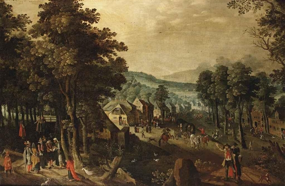 A village Kermesse on St. George's Day by Tobias Verhaecht
