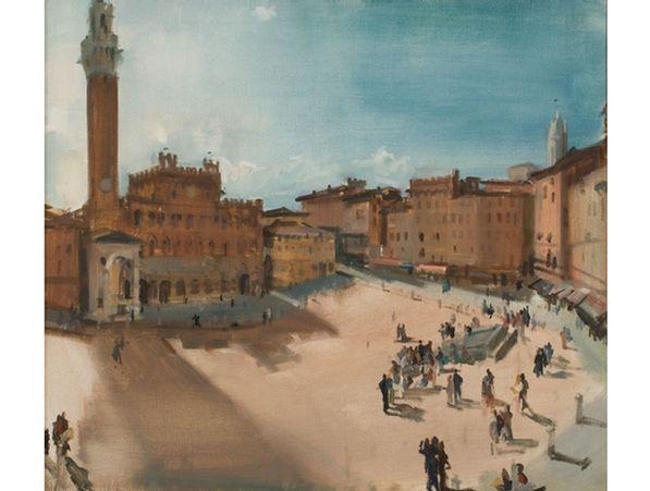 Artwork by Clement Serneels, Sienna, Made of oil on canvas