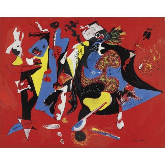 Red and Blue by Jackson Pollock, 1946