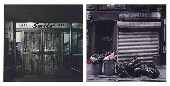 2 works: Smile; Clothing Palace by Zoe Leonard, 1999-2001