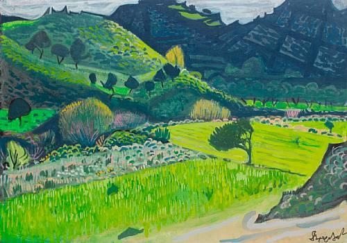 2 works: Landscape; Landscape by Valias Semertzidis