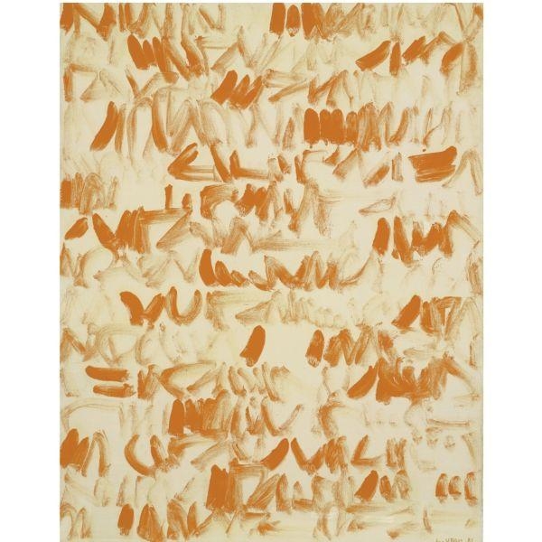 Artwork by Lee Ufan, From Winds, Made of pigment suspended in glue on canvas