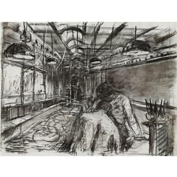 Drawing for 'Johannesburg, 2nd Greatest City after Paris' by William Kentridge, 1989