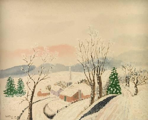 Looking afar off by Grandma Moses, 1942