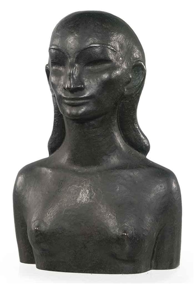 Meisjesbuste by John Rädecker, 1925