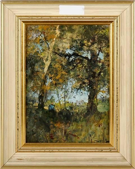 Figures in a landscape by George A. Boyle