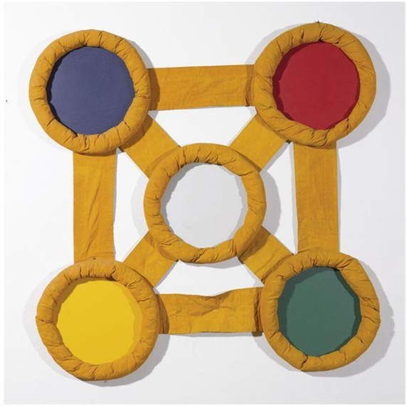 Cinco Círculos II by Leda Catunda, 1992