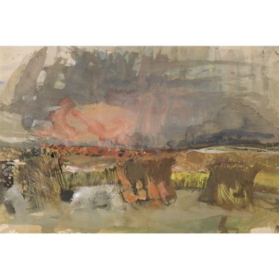 Corn stacks by Joan Kathleen Hardy Eardley