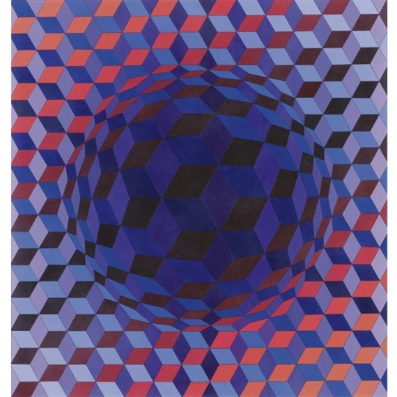 amish quilts: Victor Vasarely, Pulsar, 1970. Provate collection