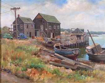 "The Fishing Houses on Glocester Harbour" - Antonio Scilipoti