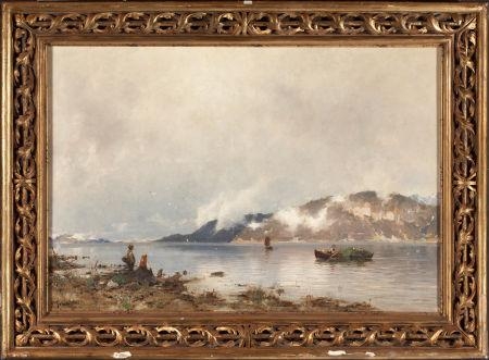 Lake Scene by Peder Mork Monsted, 1892